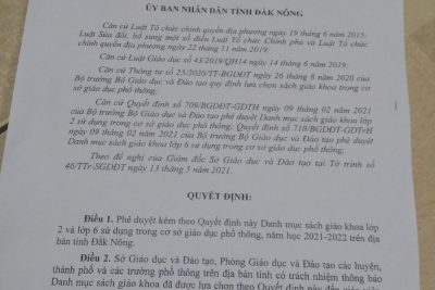 CÔNG KHAI SGK LỚP 2 LỚP 6 NĂM HỌC 2021-2022